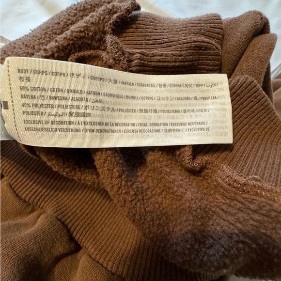 Hollister Los Angeles Crewneck Sweatshirt Brown Oversized Y2K Preppy Size M - Picture 5 of 7